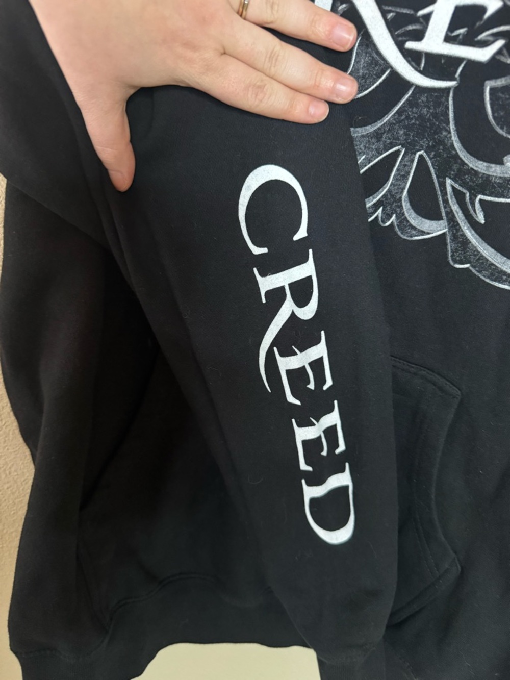Creed Band Hoodie Black Graphic Pullover Small Grunge Y2K Streetwear - Picture 3 of 6